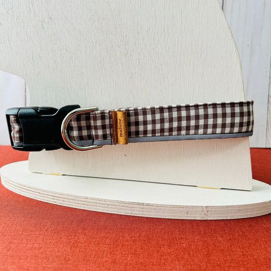Chocolate Gingham Collar