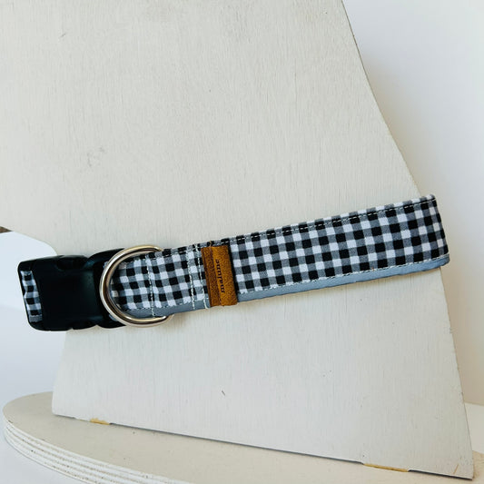 Black & White Gingham Collar