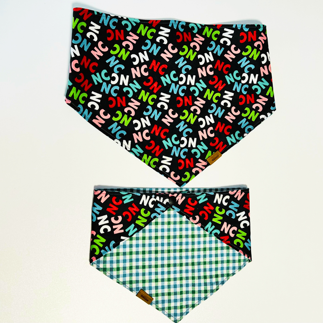 North Carolina Snap-on Bandana