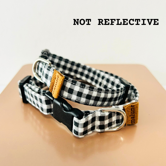 Black & White Gingham Tiny Collar