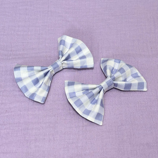 Violet Gingham Bow tie