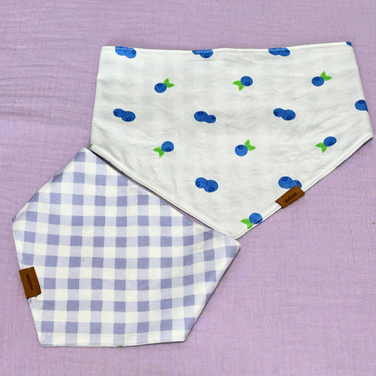 Blueberries Gingham Bandana