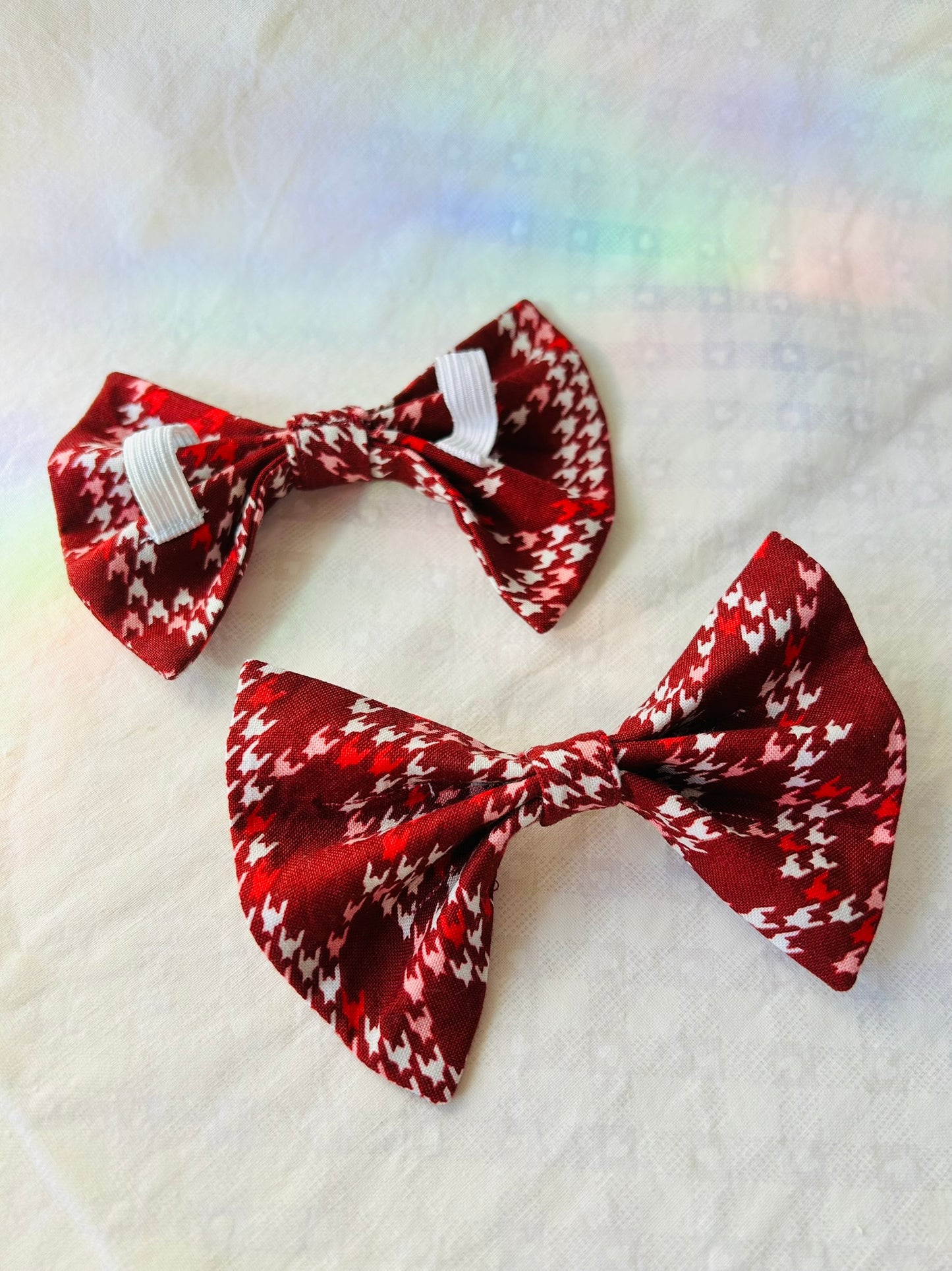 Red Houndstooth Bow Tie