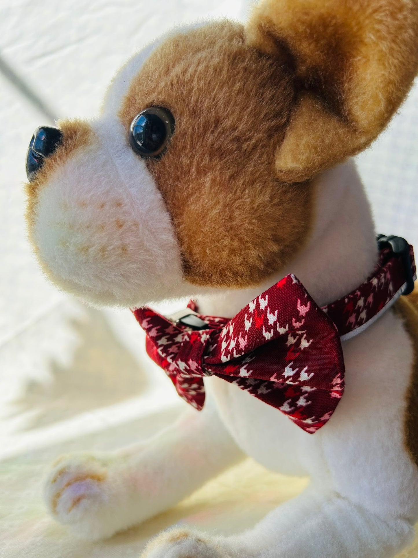 Red Houndstooth Bow Tie