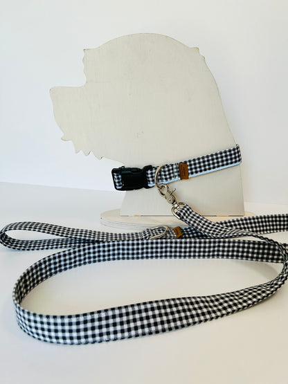 Black & White Gingham Collar