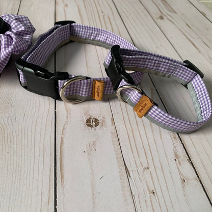Purple Gingham Collar